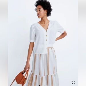 White Button-Up Blouse